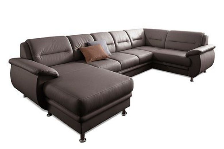 Leather U shape sofa - Mailand (Pull-out)