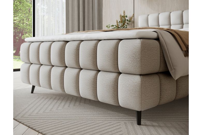 Boxspring bed 180x200 - Sabeno (Pull-out bed with storage box)