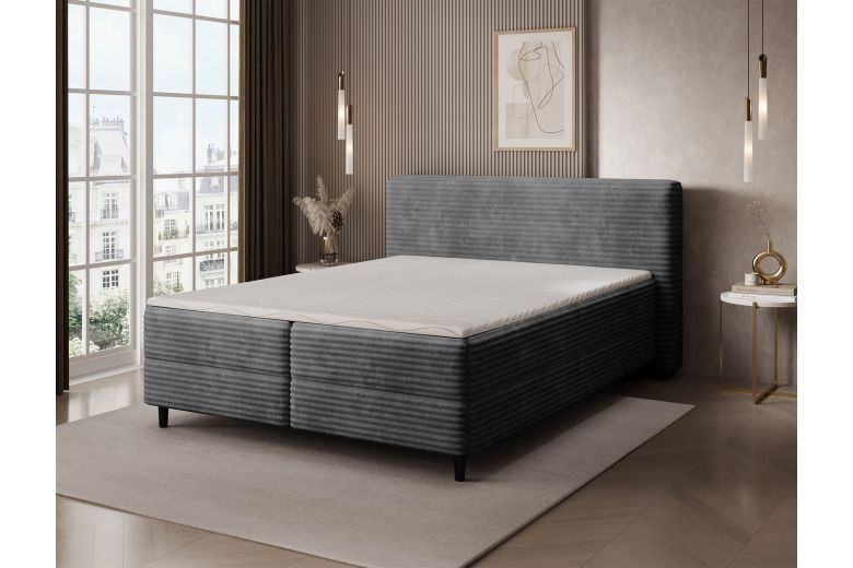 Boxspring bed 180x200 - Cortiko (Pull-out bed with storage box)