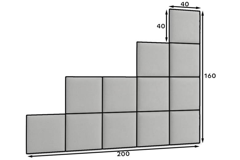 Обитая панель - Quadratta 200x160 upholstered panels set Обитая панель - Quadratta 200x160 upholstered panels set
