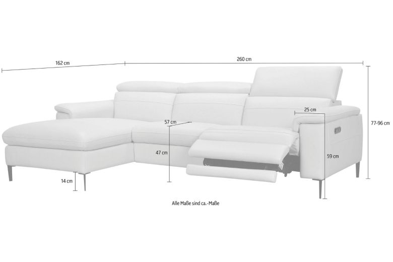 Leather corner sofa - Sacramento