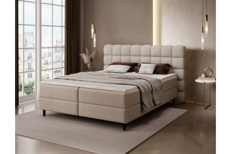 Boxspring bed 160x200 - Camma (With storage box)