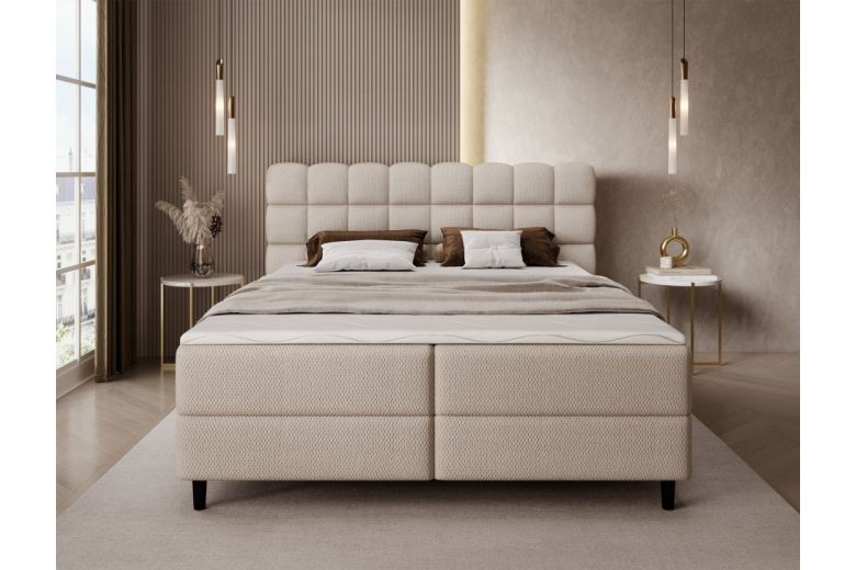 Boxspring bed 160x200 - Camma (With storage box)