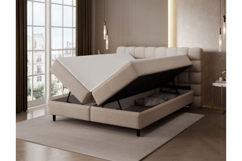 Boxspring bed 160x200 - Camma (With storage box)