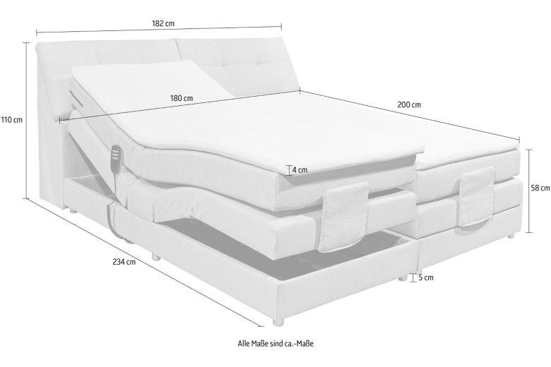 Boxspring bed 180x200 - Carpino