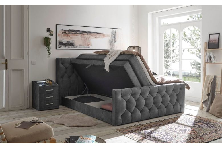 Boxspring bed 180x200 - Cashfield (With storage box)