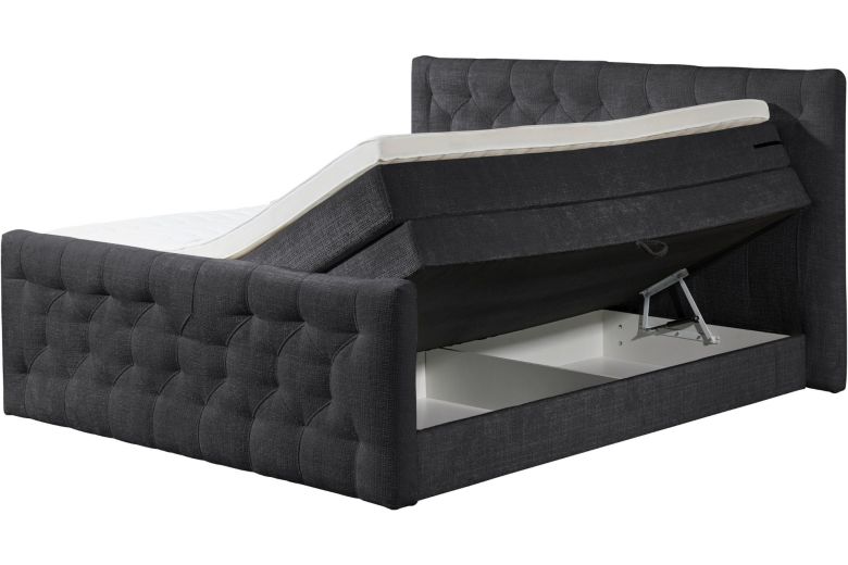 Boxspring bed 160x200 - Cashfield (With storage box)