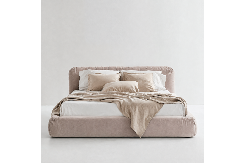 Upholstered bed 180x200 - Berta with bed slat (With storage box)
