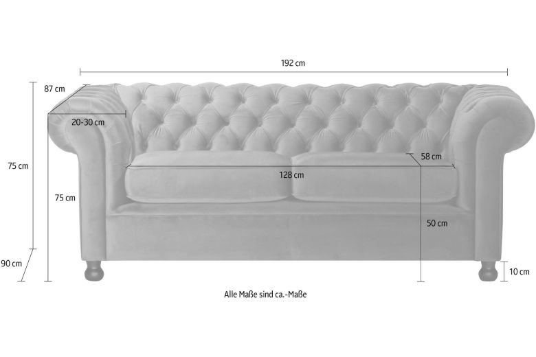 3 seat sofa - Chesterfield