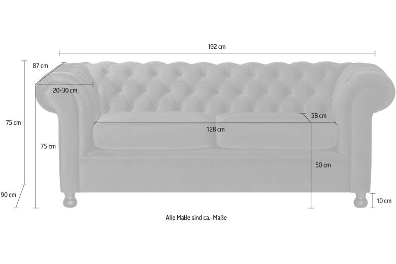 3 seat sofa - Chesterfield green