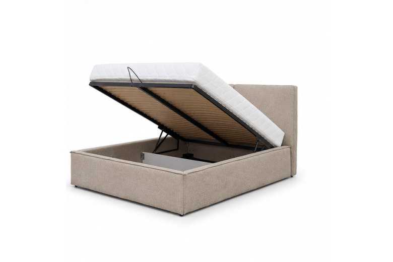 Upholstered bed 180x200 - Chiara with bed slat (With storage box)