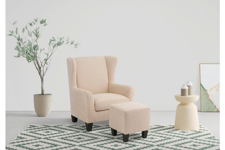 Chair - Chilly with a footstool cream