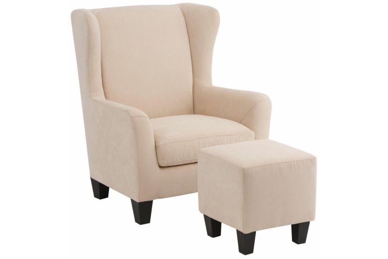 Chair - Chilly with a footstool cream