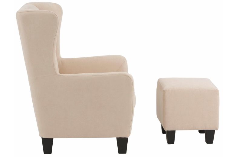 Chair - Chilly with a footstool cream