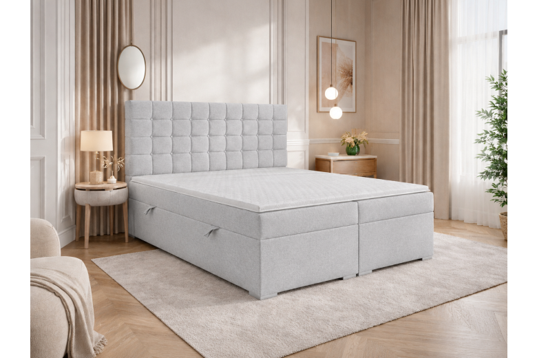 Boxspring bed 140x200 - Claudia (With storage box)