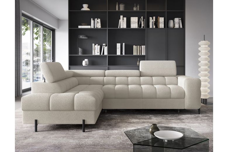 Corner sofa - Ferucce (Pull-out bed with storage box)
