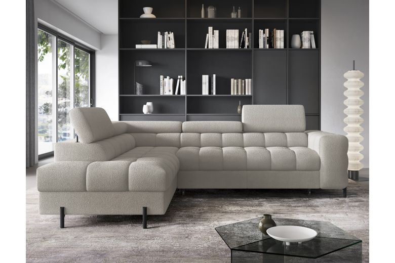 Corner sofa - Ferucce (Pull-out bed with storage box)