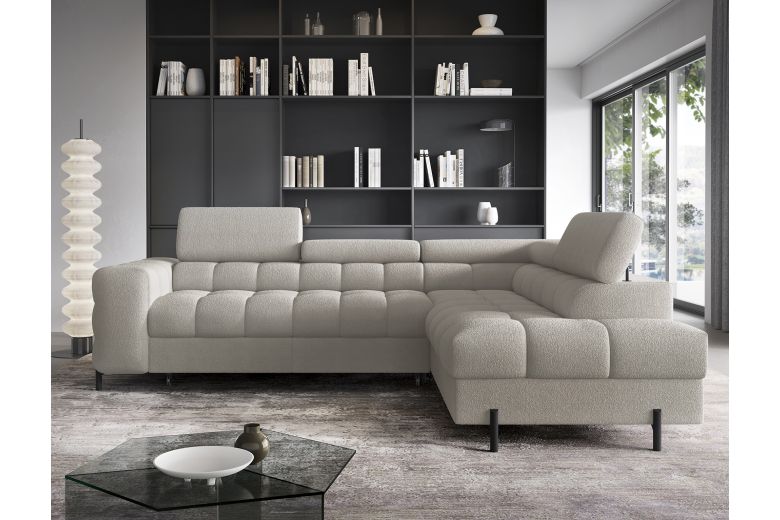 Corner sofa - Ferucce (Pull-out bed with storage box)