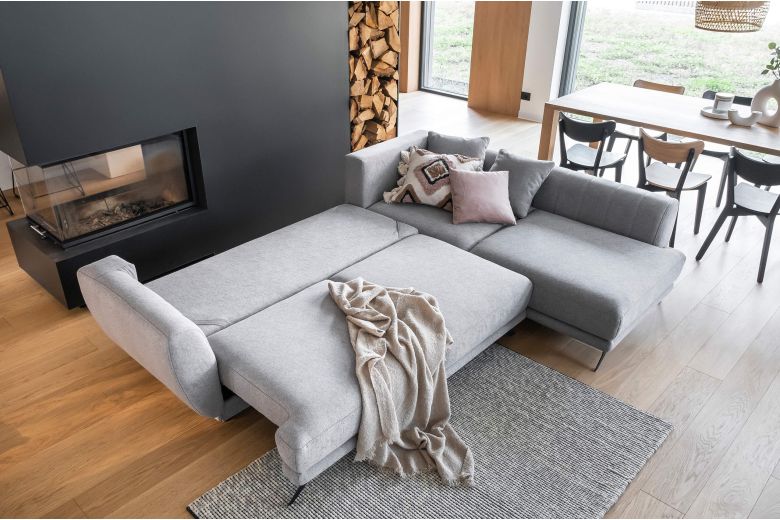 Corner sofa - Larde (Pull-out bed with storage box)