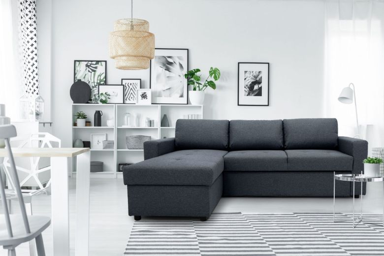 Corner sofa - Gustavo (Pull-out bed with storage box)