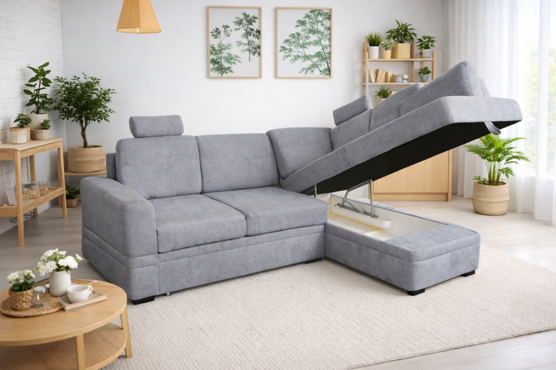 Corner sofa XL - Robin (Pull-out bed with storage box)