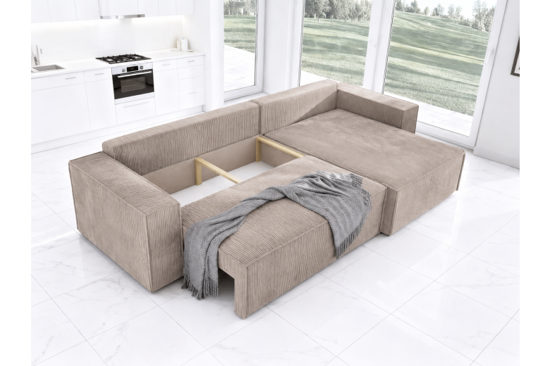 Corner sofa - Ivo (Pull-out bed with storage box)