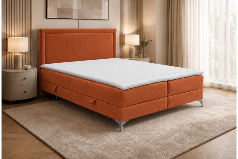 Upholstered bed 200x200 - Joy (With storage box)