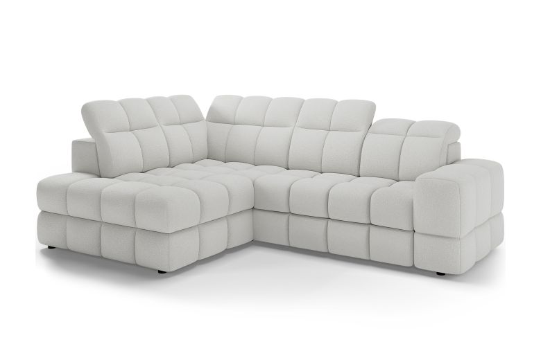 Bronon corner sofa with sleeping function and storage compartment