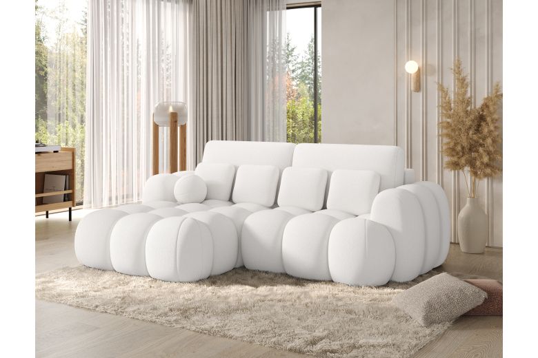 Covelion corner sofa with sleeping function and storage compartment
