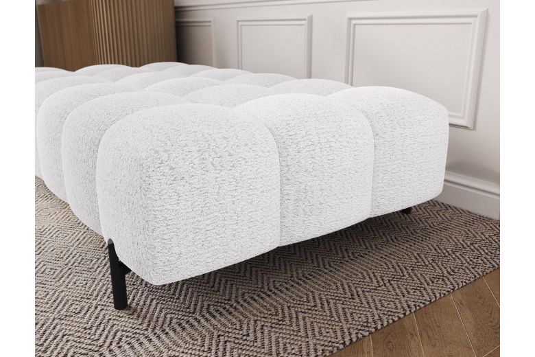 Footstool - Ferivo quilted pouffe on legs