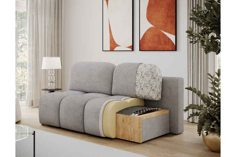 Nuwia Sofa with Sleeping Function and Storage Box
