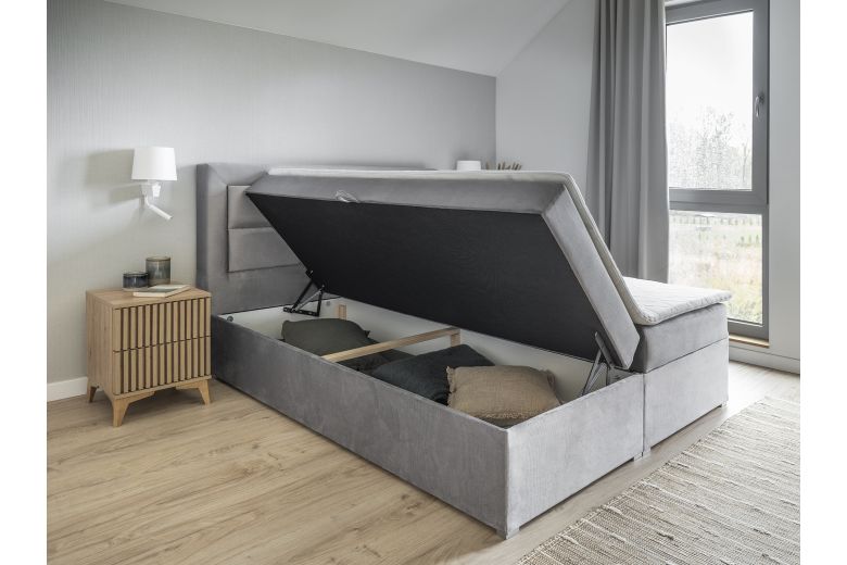 Boxspring bed - Vivre (Pull-out bed with storage box)