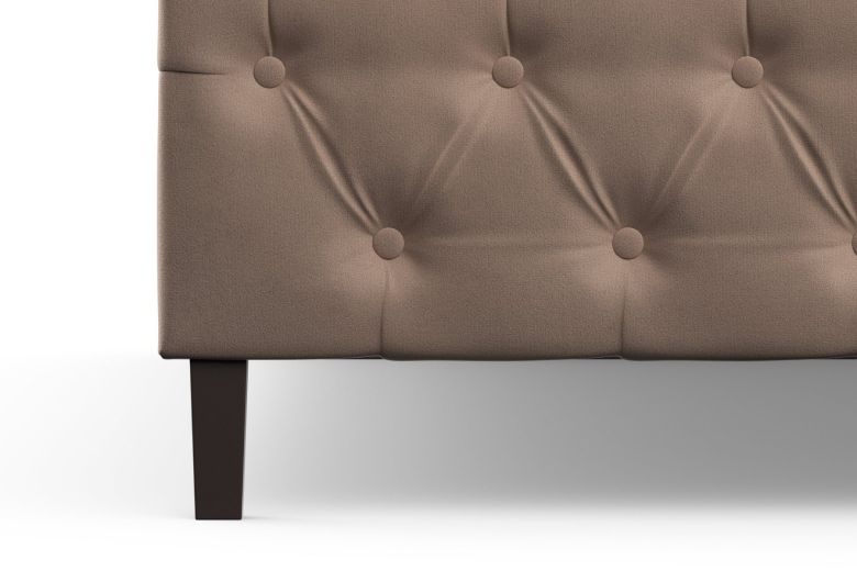 Upholstered bed 140x200 - Westhampton with bed slat (With storage box)