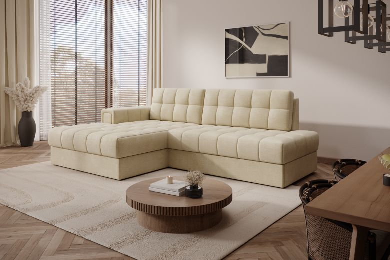 Corner sofa - Blezalt (Pull-out bed with storage box)