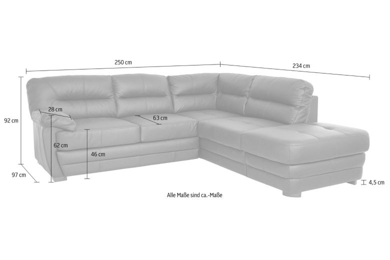 Leather corner sofa XL - Royale