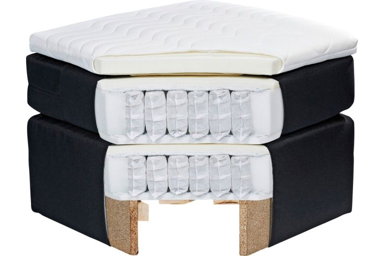 Boxspring bed 180x200 - Dallas - includes motorized TV mount suitable for TVs up to 40 inches