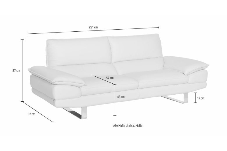 Leather 3 seat sofa - Dave