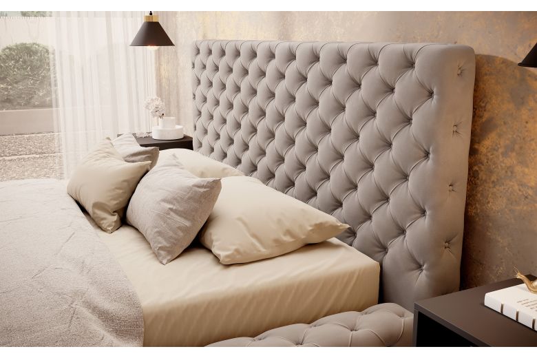 Upholstered bed 160x200 - Princce (With storage box)