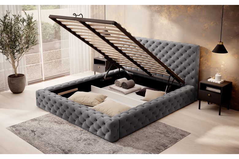 Υφασμάτινο κρεβάτι 160x200 - Princce (Με κουτί αποθήκευσης)