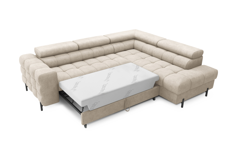 Corner sofa - Ferucce (Pull-out bed with storage box)
