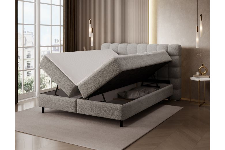 Boxspring bed 160x200 - Camma 160x200 (Pull-out bed with storage box)
