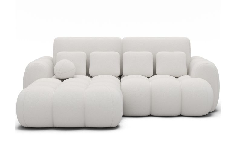 Covelion corner sofa with sleeping function and storage compartment