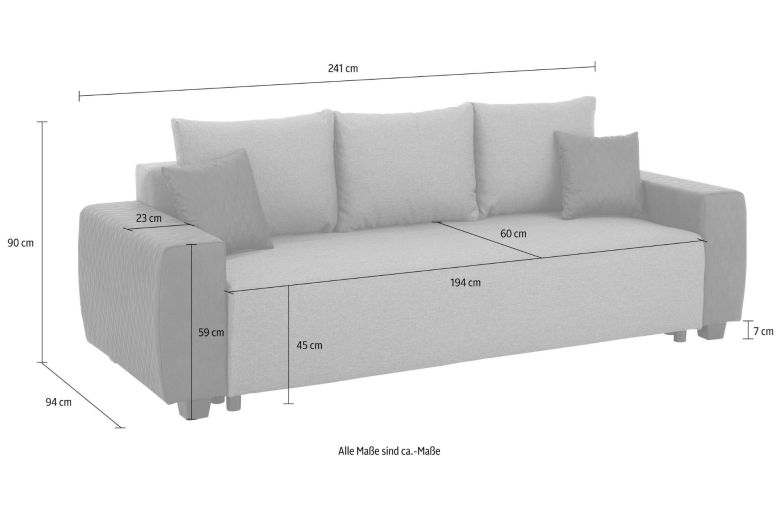 Sofa+bed - London (With storage box)
