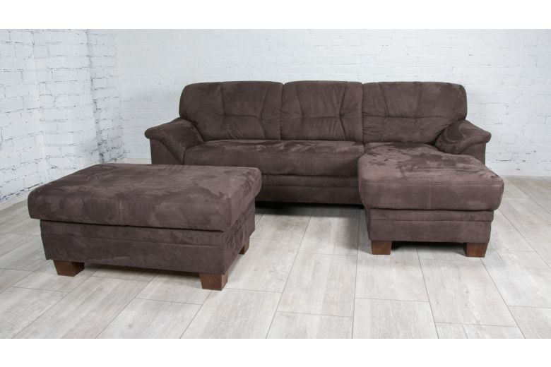 Corner sofa - Lorca with footstool (With storage box)