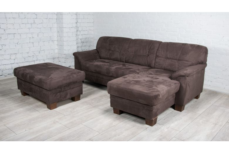 Corner sofa - Lorca with footstool (With storage box)