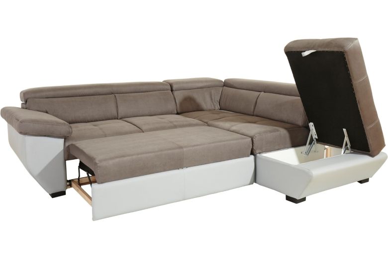 Corner sofa - Speedway ar pufu with footstool (Pull-out with storage box)