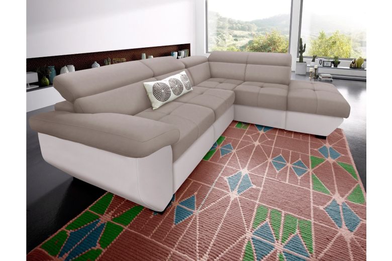 Corner sofa - Speedway ar pufu with footstool (Pull-out with storage box)