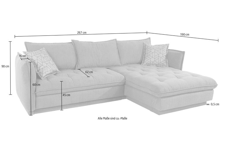 Corner sofa - Palladio (Pull-out with storage box)
