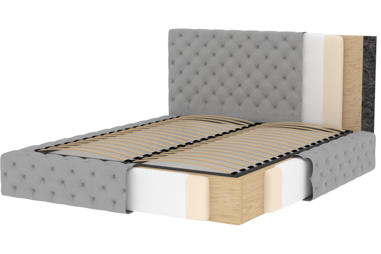 Υφασμάτινο κρεβάτι 160x200 - Princce (Με κουτί αποθήκευσης)