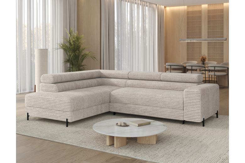 Corner sofa - Colesio (Pull-out bed with storage box)
